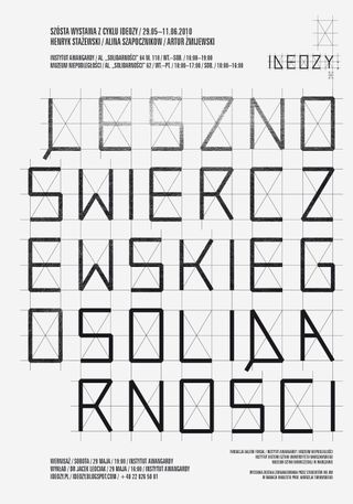 Leszno/Świerczewskiego/Solidarności poster, 2010 Dimensions: 100 × 70 cm.